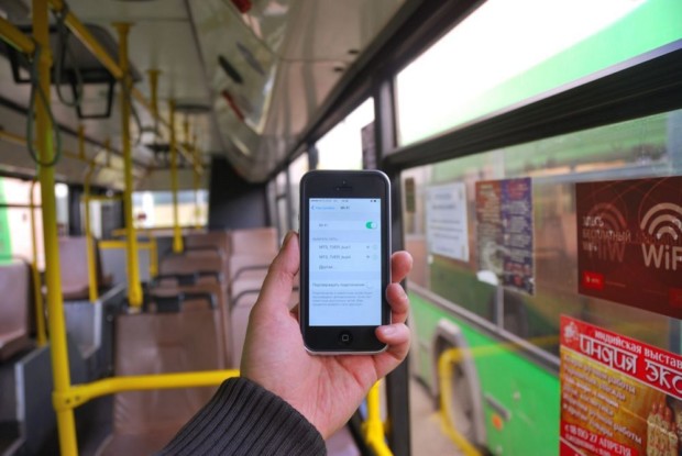 В столице появились первые автобусы с бесплатным Wi-Fi