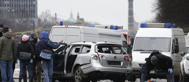 Взрыв заминированного автомобиля в Берлине: шофёр умер