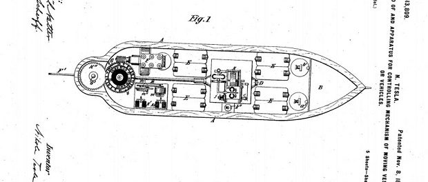 Никола Тесла запатентовал беспилотник в 1898 г