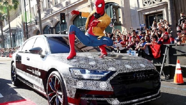 Новый седан Ауди A8 показали публике на премьере «Человека-паука”‍