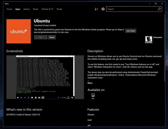 Ubuntu сейчас можно запускать в Windows 10