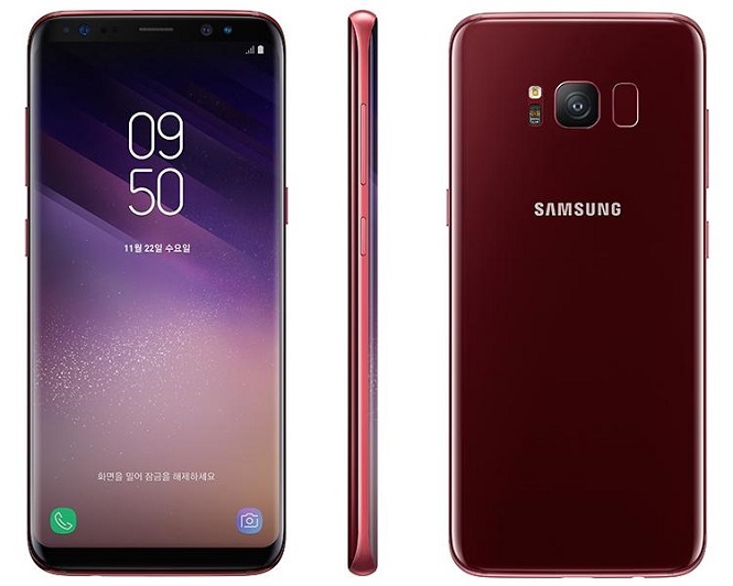 Самсунг Galaxy S8 вышел в цвете Burgundy Red