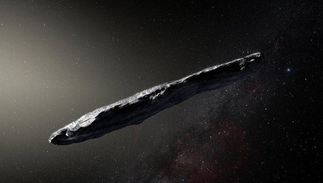 Астрономы в первый раз обнаружили астероид прилетевший из-за пределов Солнечной системы