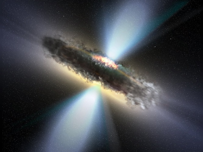 Астрономы обнаружили чёрную дыру, превосходящую массу Солнца в 800 млн раз