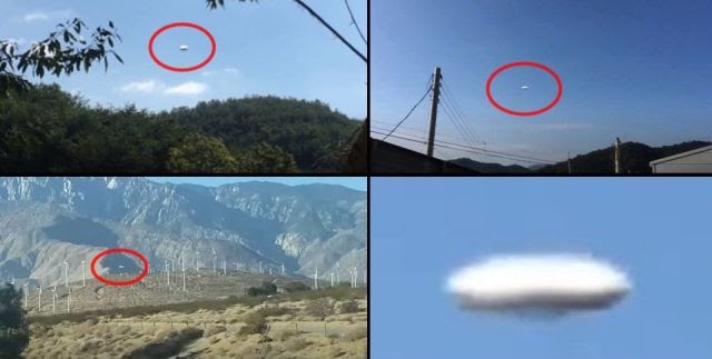 Похожие НЛО запечатлены недалеко от Палм-Спрингс в Калифорнии и в Корее