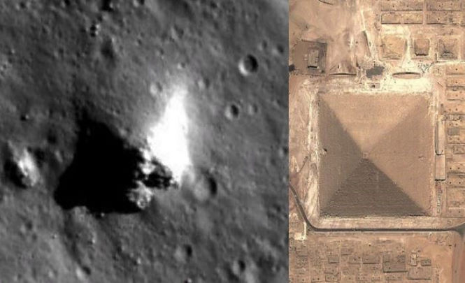 Уфолог обнаружил древнюю пирамиду на Луне