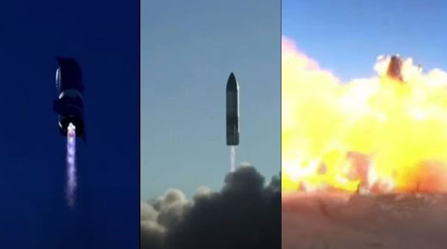 Смотрите, как горит ракета SpaceX Starship