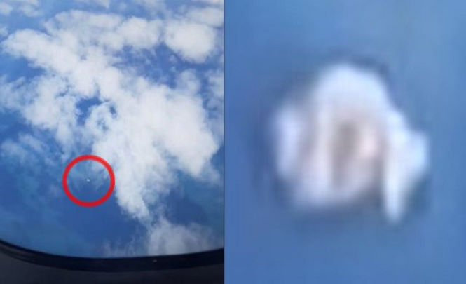 Пассажир самолета снимает НЛО во время полета из Тихуаны в Морелию Мичоакан