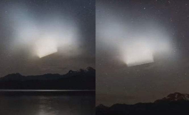 Огромный светящийся объект появляется в ночном небе над Патагонией, Аргентина