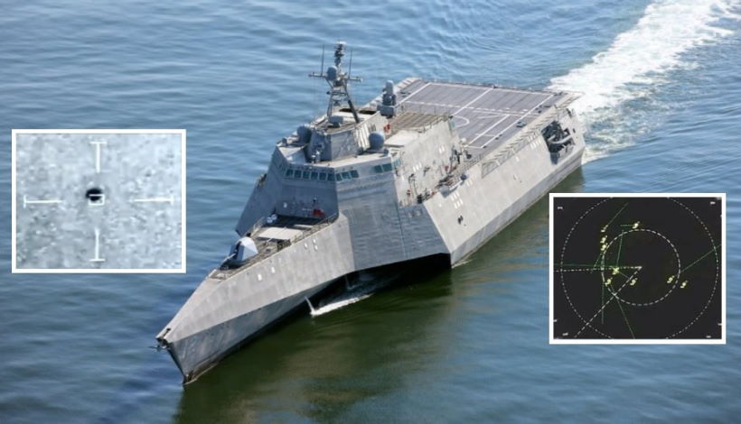 Утечка радиолокационной съемки, показывающей рой НЛО возле корабля ВМС США