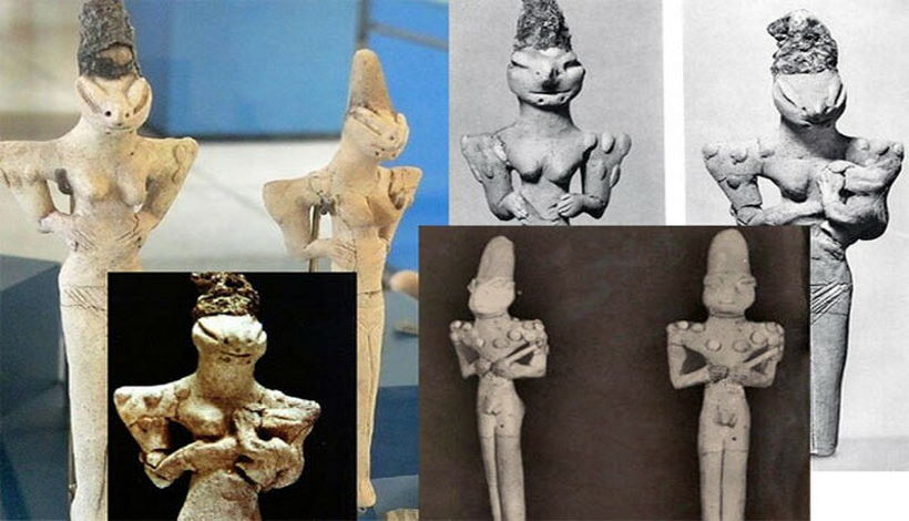 Древние статуэтки рептилоидов, найденные на территории Ирака