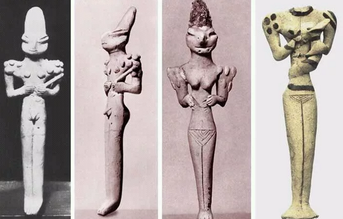 Древние статуэтки рептилоидов, найденные на территории Ирака