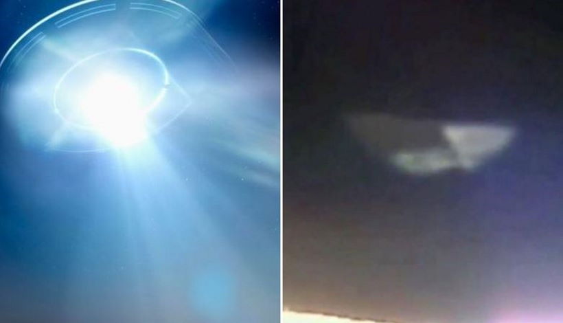 Камера МКС сняла видео с треугольным космическим кораблем пришельцев