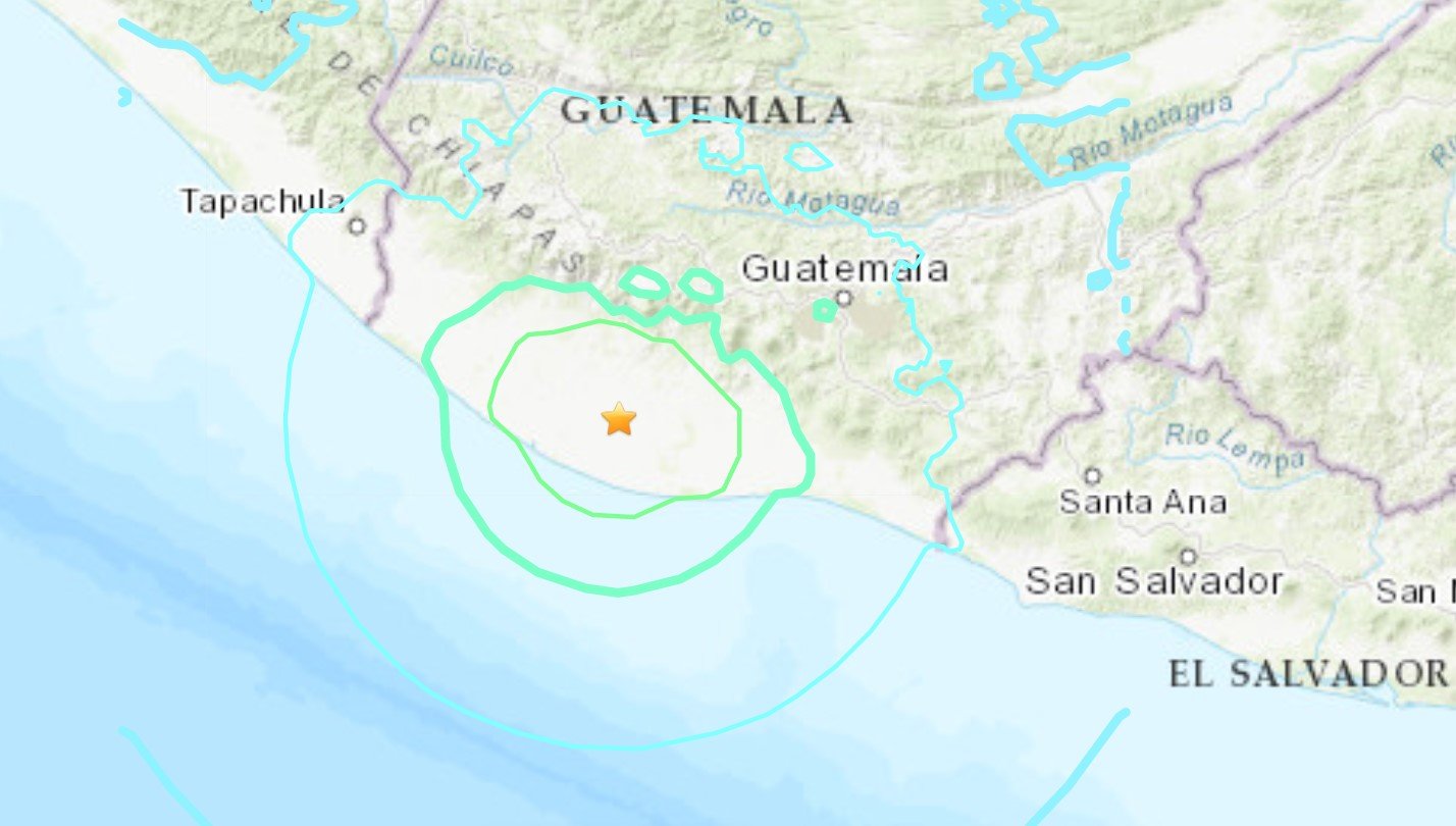 Сильное землетрясение M6.2 поразило Гватемалу, вызвав повсеместную панику, перебои в подаче электроэнергии и умеренный ущерб (видео)