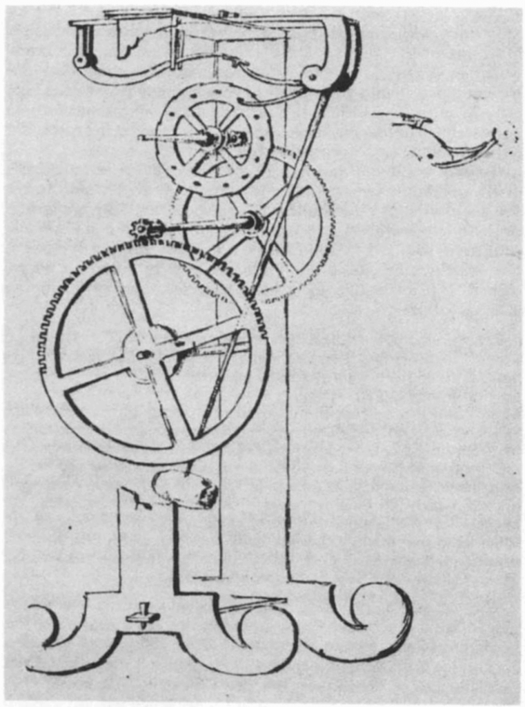 Рисунок конструкции маятниковых часов Галилео Галилея. Фото: Викисклад