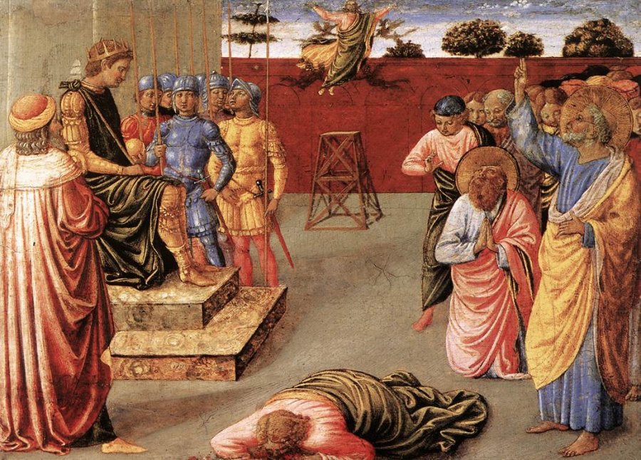  Падение Симона – картина Беноццо Гоццоли, 1462). Всеобщее достояние