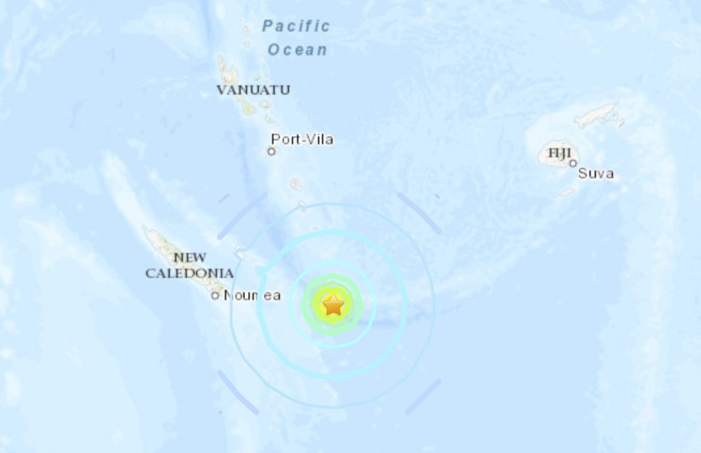 Землетрясение M7.0 Новая Каледония 31 марта 2022 г.