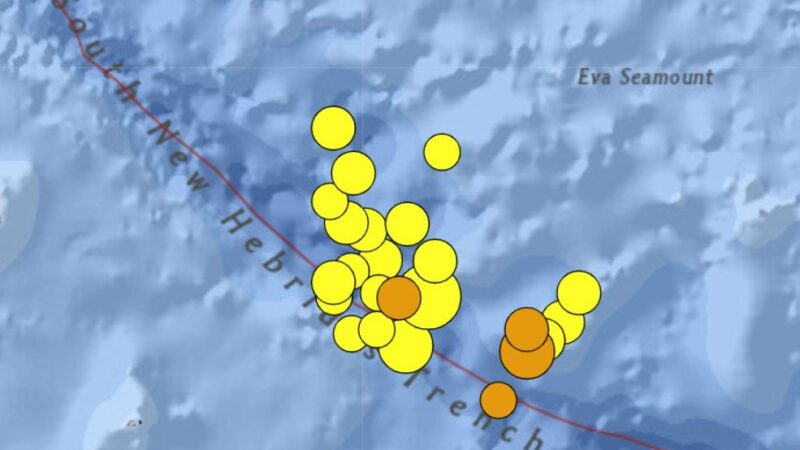 3 сильных землетрясения (М6,9, М7,0 и М6,3) произошли в Новой Каледонии за 24 часа.