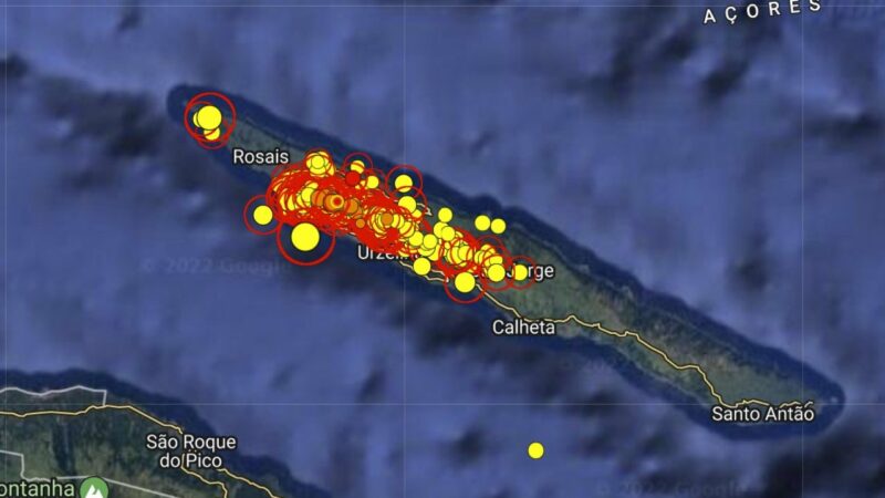 Вулкано-тектонические толчки, зарегистрированные на Сан-Хорхе, Азорские острова – Землетрясения указывают на движение магмы
