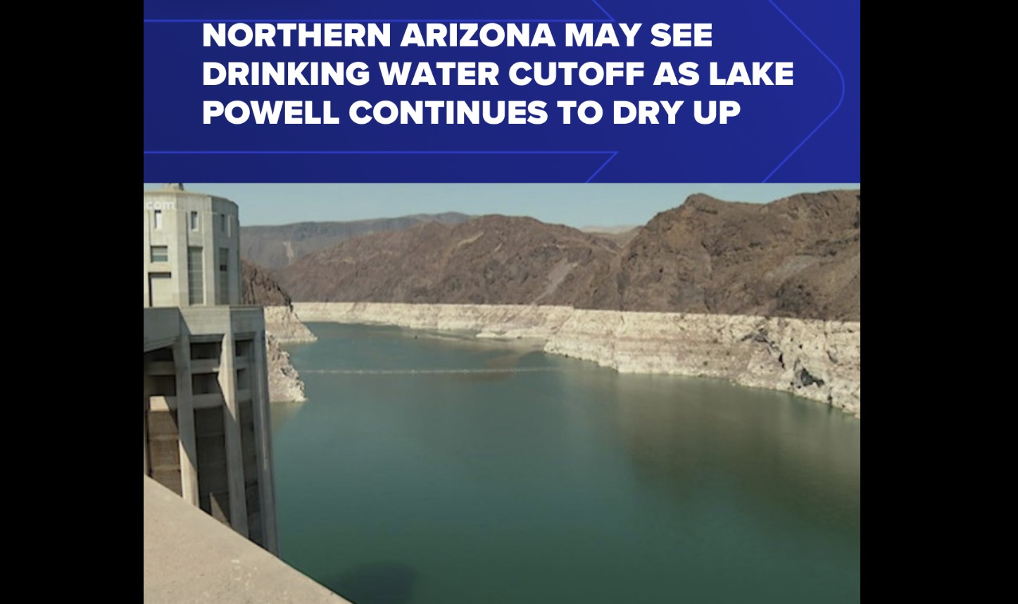 Водная война: в Северной Аризоне может произойти отключение питьевой воды, поскольку озеро Пауэлл продолжает высыхать