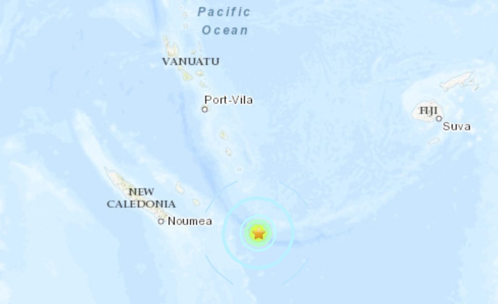 Землетрясение магнитудой 6,3 в Новой Каледонии 1 апреля 2022 г.