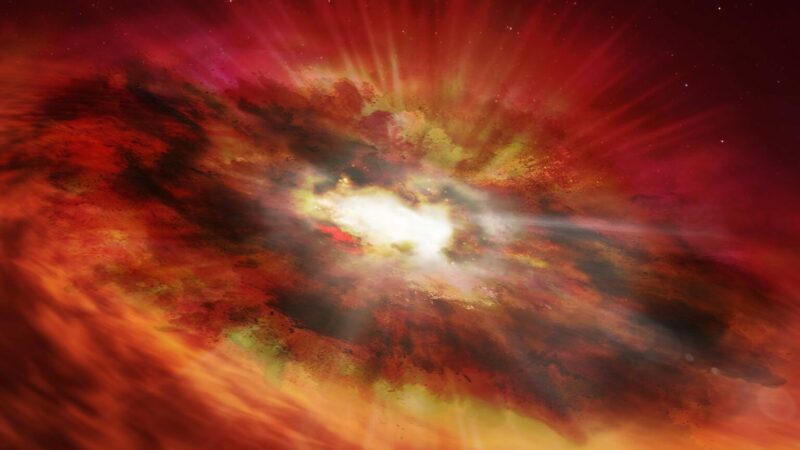 «Хаббл» зафиксировал рождение сверхмассивной черной дыры в космическом пространстве