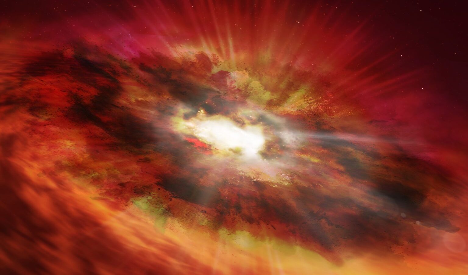 «Хаббл» зафиксировал рождение сверхмассивной черной дыры в космическом пространстве