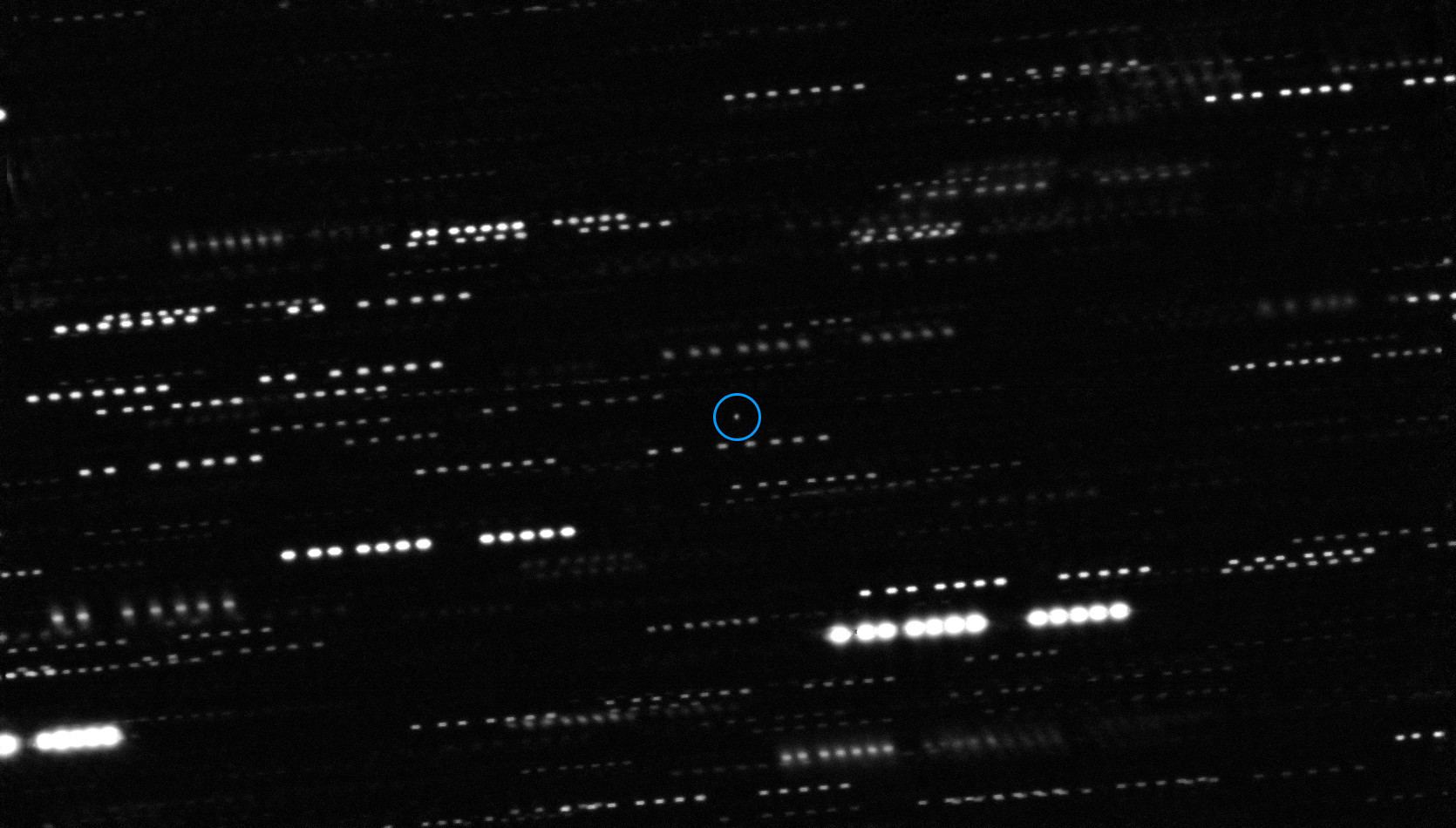 Лучший снимок межзвездного объекта Оумуамуа, который у нас есть. Кредит: ЕСО/К. Мич и др. др.