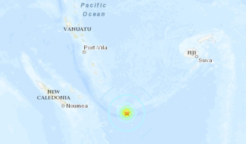 Землетрясение магнитудой 6,4 на островах Лоялти 26 мая 2022 г.