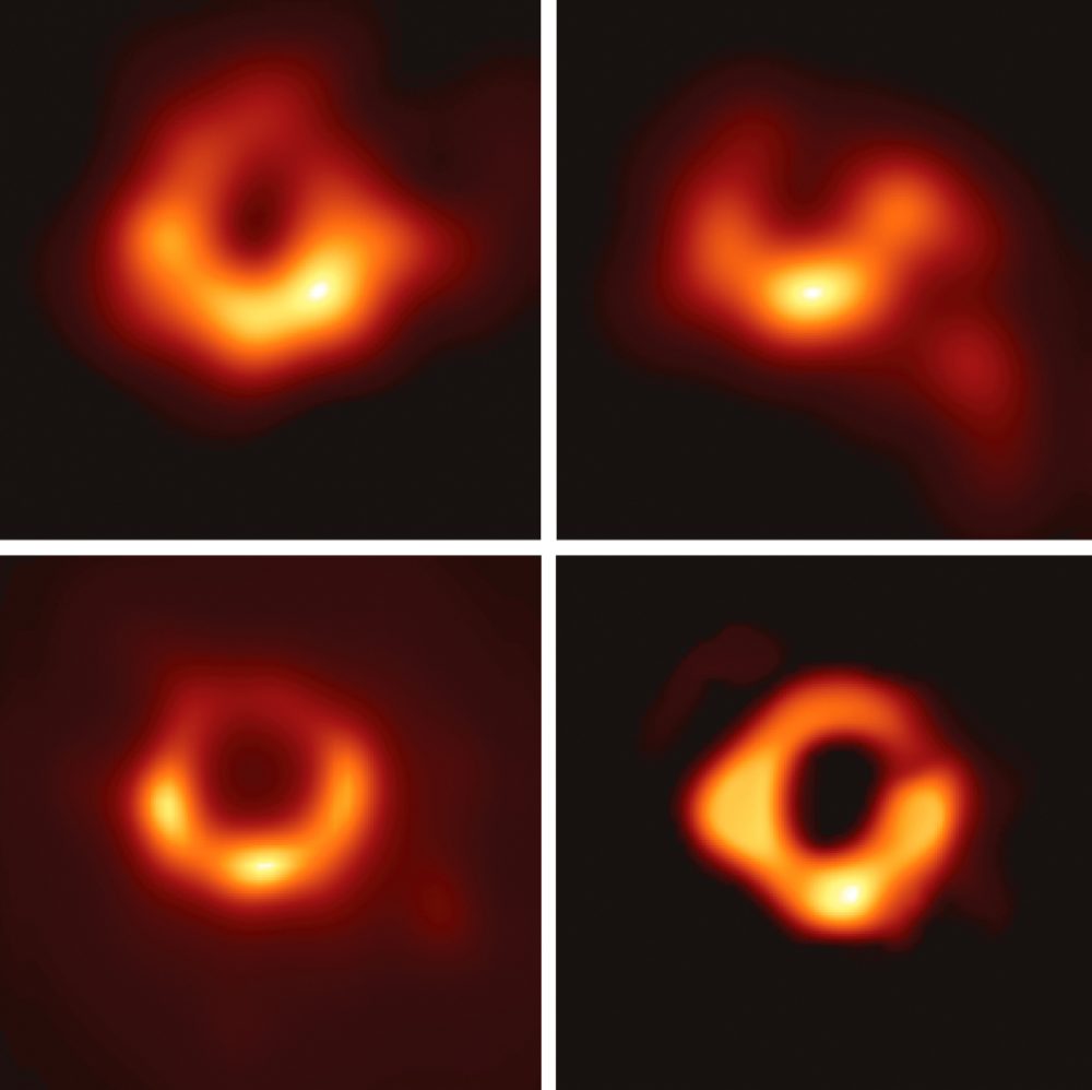 Черная дыра в центре галактики Мессье 87, которая стала первой черной дырой, сфотографированной телескопом Event Horizon. 1 кредит