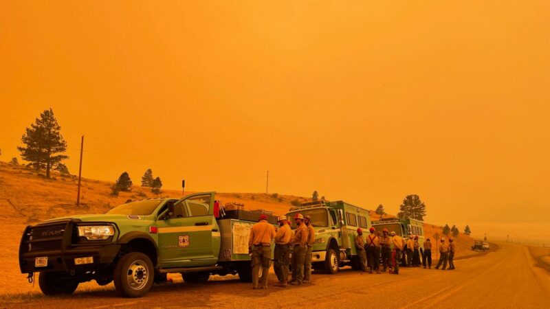 «Я в полном беспокойстве и ужасе»: под апокалиптическим оранжевым небом крупнейший лесной пожар в США угрожает городам Нью-Мексико (видео и фотографии)