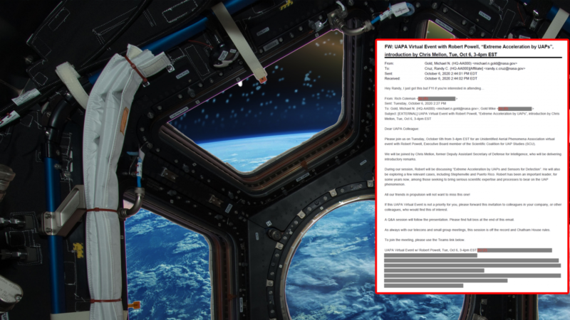 Запрос FOIA раскрывает внутреннюю электронную почту НАСА о UAP и НЛО