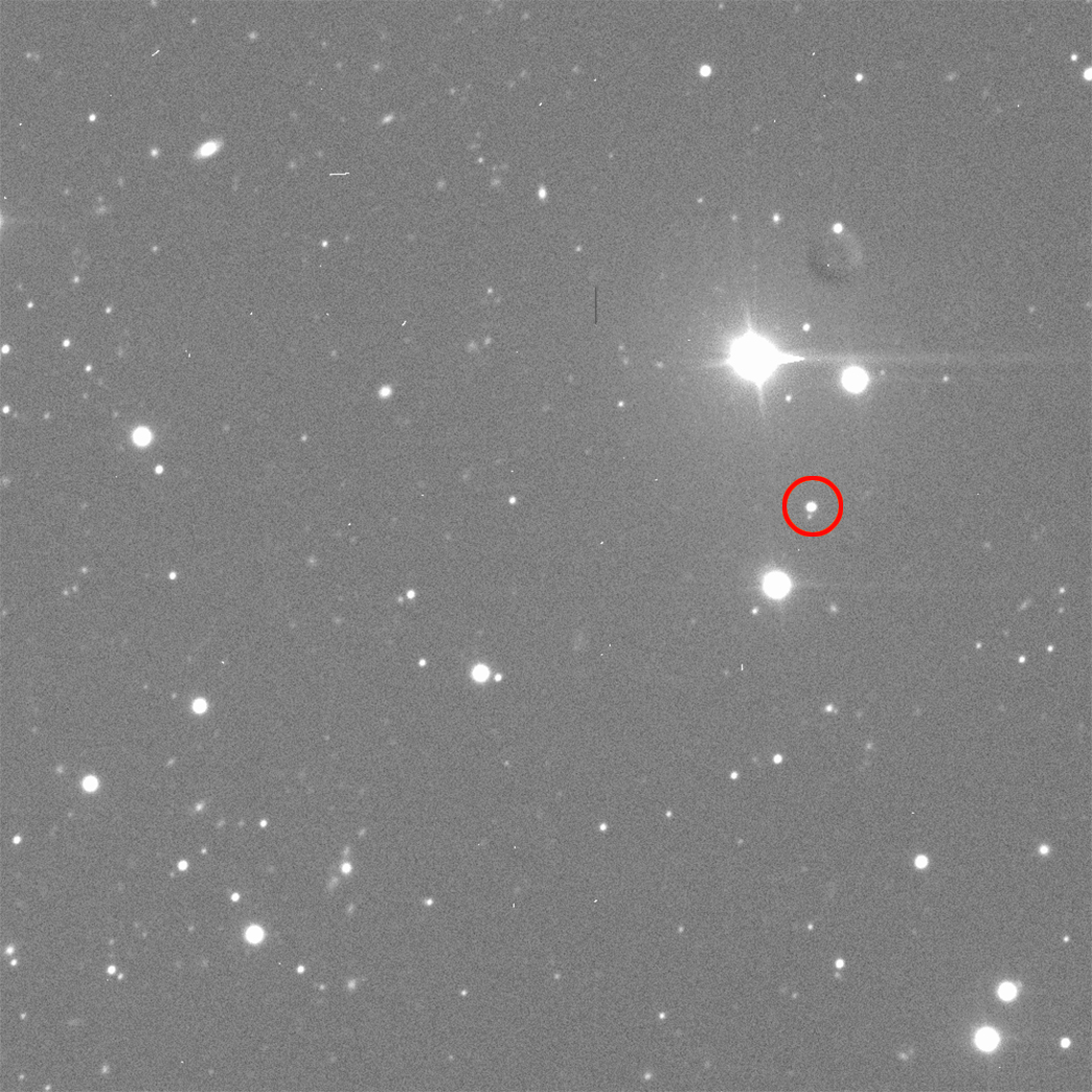 Фотография, показывающая цель миссии DART. Изображение предоставлено: Обсерватория Лоуэлла/Н. Московиц.