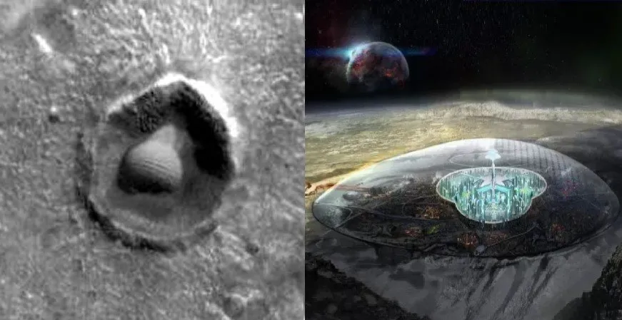 Астрономы обнаружили на спутнике Земли два больших куполообразных объекта