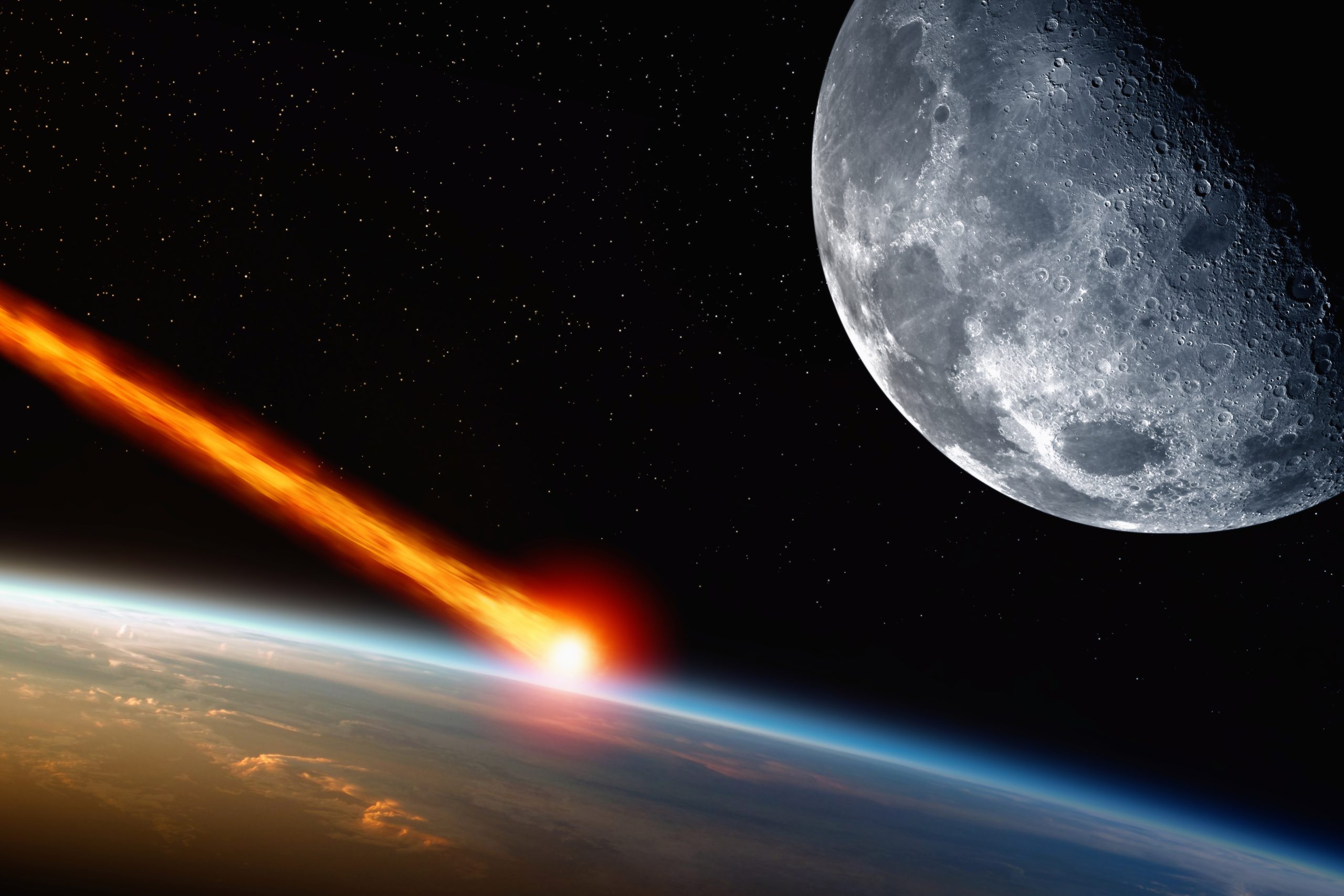 Падение астероида на Луну точно совпадает с падением на Землю