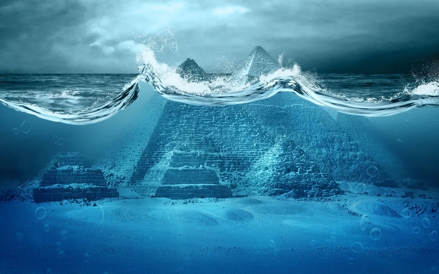 Пирамиды Гизы могли долгое время находиться под водой