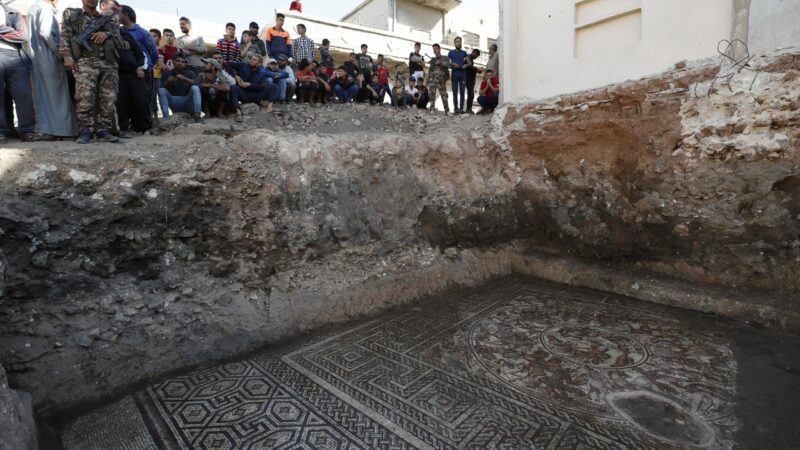Археологи раскопали редкую древнюю мозаику в Сирии