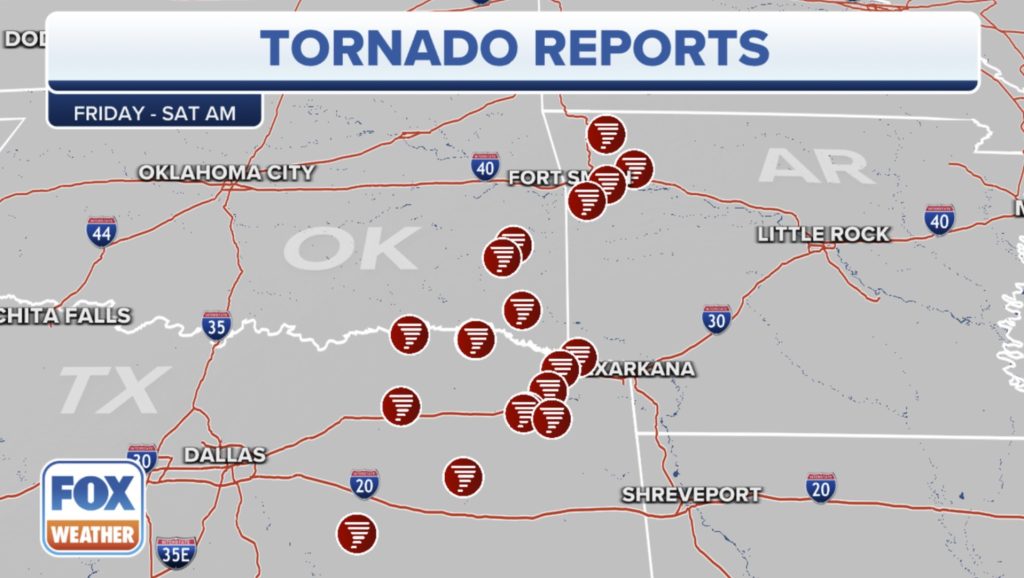 Вспышка торнадо Техас Оклахома Арканзас 5 ноября 2022 г.