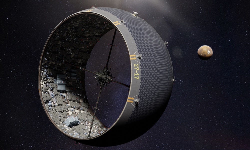 Ученые хотят построить город внутри гигантского космического мешка вокруг астероида
