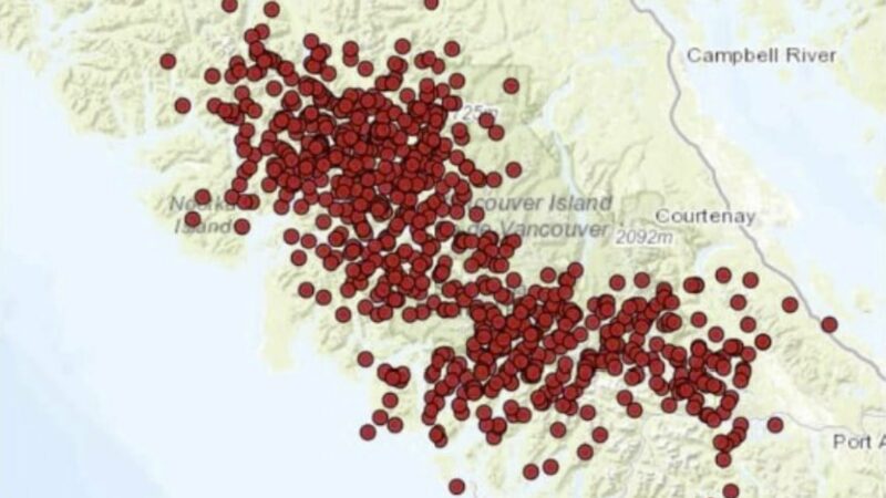 Зона субдукции Каскадия вот-вот взорвется?  Рой сотен небольших землетрясений сотряс остров Ванкувер