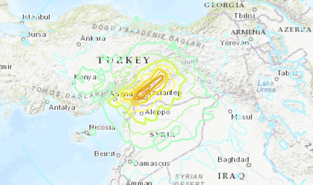 Землетрясение магнитудой 7,8 в Турции 6 февраля 2023 г.