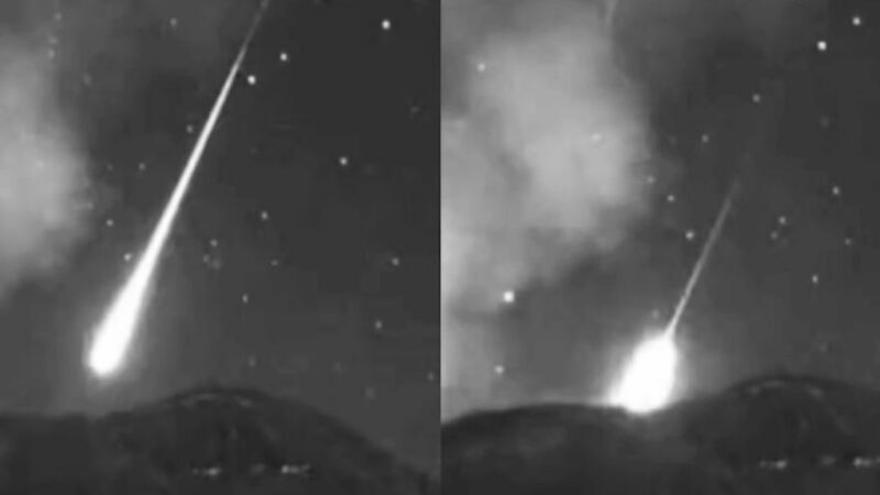 Камера снова зафиксировала полет НЛО в вулкан Попокатепетль