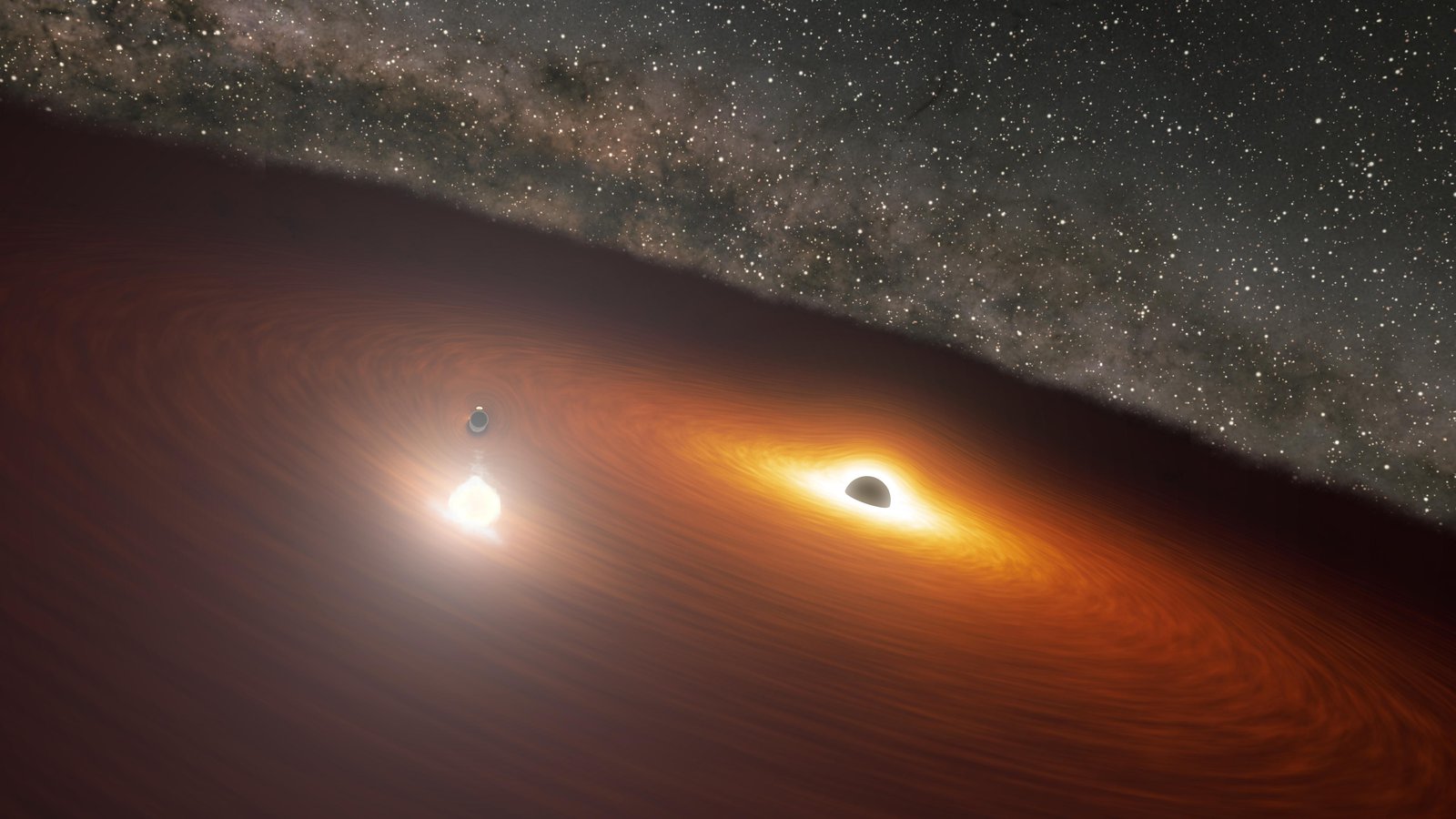 Ближайший случай пожирания звезды черной дырой