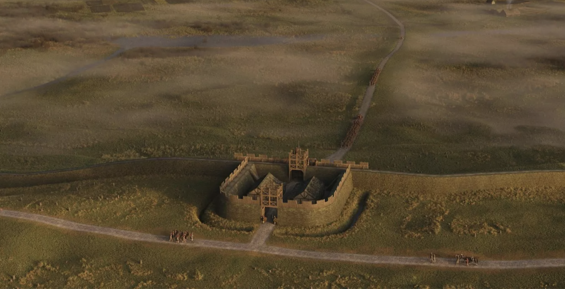 Найден неуловимый римский форт вдоль стены Антонина в Шотландии.