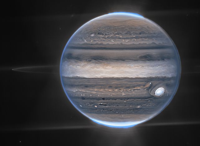 Юпитер глазами космического телескопа Джеймса Уэбба. Кредит: JWST. (НАСА, ЕКА, CSA, STScI).