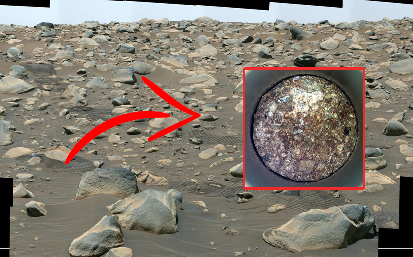 Марсоход Perseverance получил интригующий 20-й образец марсианской породы