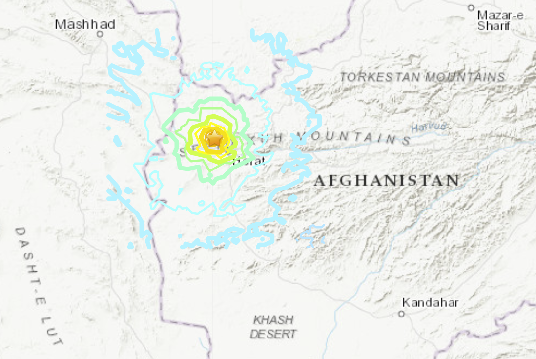 В результате неглубокого и сильного землетрясения M6.3 на западе Афганистана погибло не менее 1000 человек – разрушены целые деревни