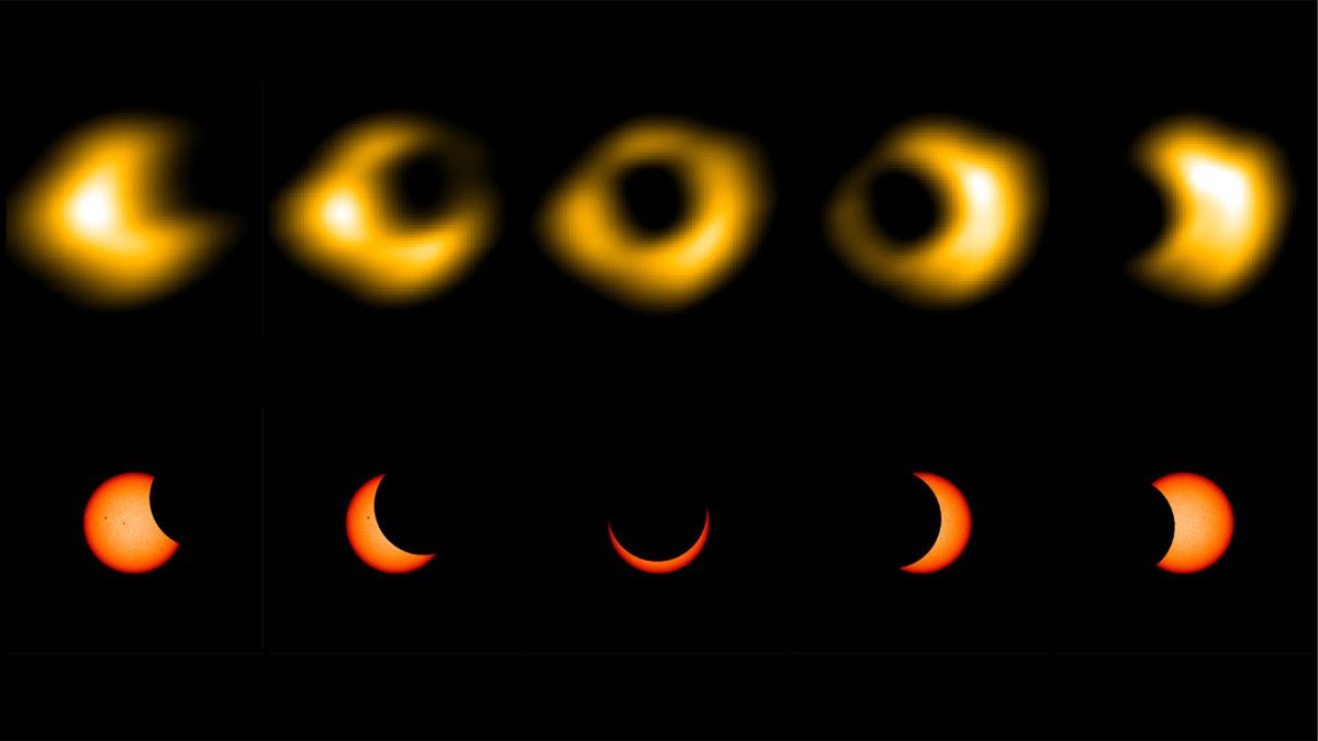 Космическое фото недели: Радиолокационное “огненное кольцо” показывает солнечное затмение в невиданном ранее виде