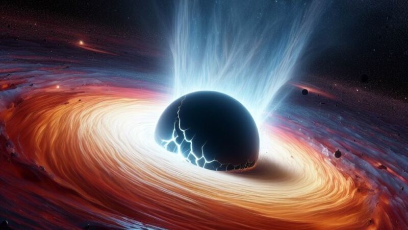 Гигантская черная дыра в нашей галактике вращается так быстро, что искажает пространство-время.