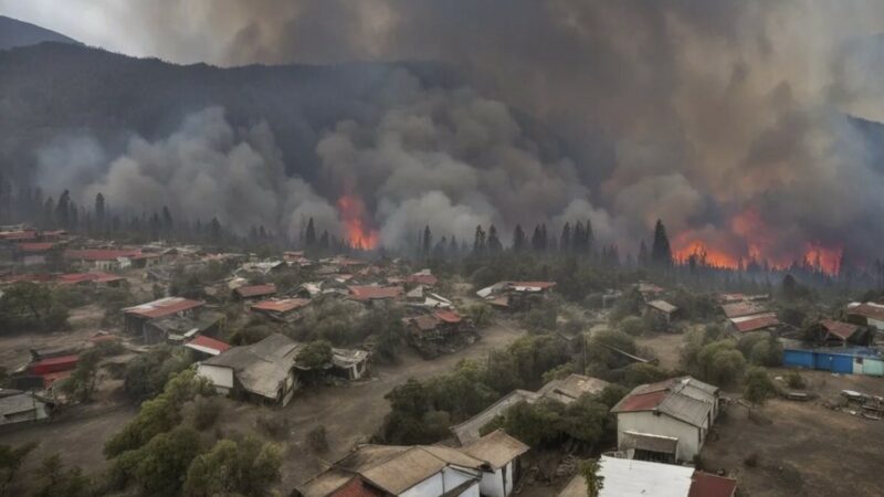 Смертоносные пожары вышли из-под контроля в Чили!  Объявлен красный уровень тревоги: лесные пожары угрожают населенным пунктам в Лимаче и Вилья-Алемана, Чили